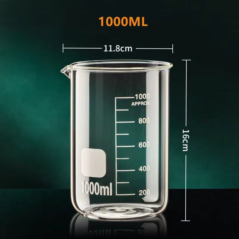 /1000Ml Glass Measuring Cup Clear Graduatcup Heat-Resistant Beaker Kitchen Baking Tools