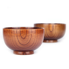 Jujube Wood Japanese Style Bowl – Brown Wooden Bowl-NIMSY