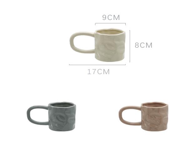 Solid Colour Ceramic Cup – Modern Porcelain Mug 400ml-NIMSY
