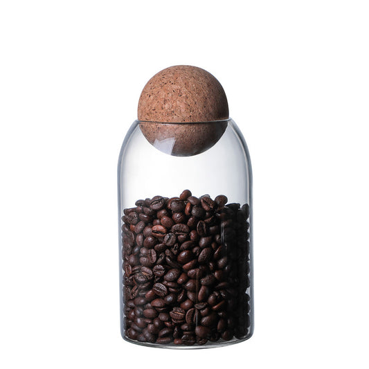 3 Pcs Glass Storage Jars with Cork Lid – Borosilicate Glass Kitchen Canisters-NIMSY