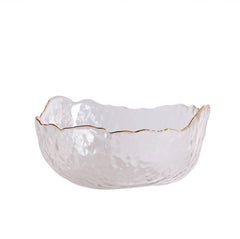 Textured Glass Bowl – Clear Serving Bowl-NIMSY