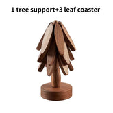 4PCS Wooden Trivets for Hot Dishes Folding