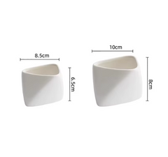 White Ceramic Snack Bowl – Irregular French Fries Bowl-NIMSY