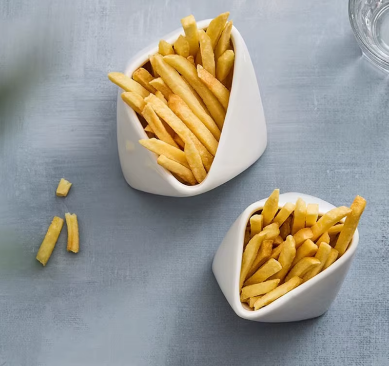 Solid Colored Irregular Ceramic French Fries Bowl Dessert Bowl Snack Bowl Seasoning Bowls Molecular Cuisine Creative Tableware