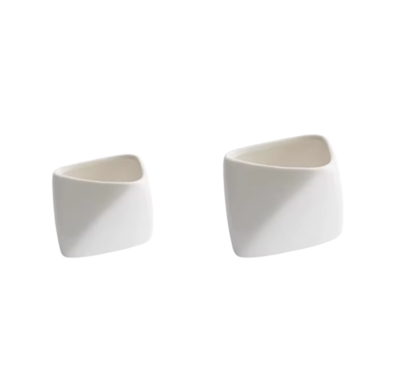 White Ceramic Snack Bowl – Irregular French Fries Bowl-NIMSY