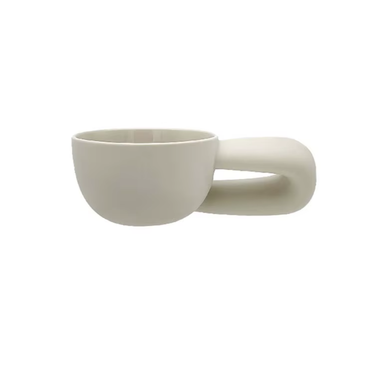 Simple Ceramic Mug Creative ,Big Handle Coffee Mug Office Afternoon