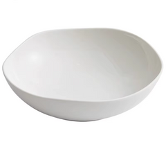 White Ceramic Wave Mouth Bowl – Noodle & Dessert Bow-NIMSY