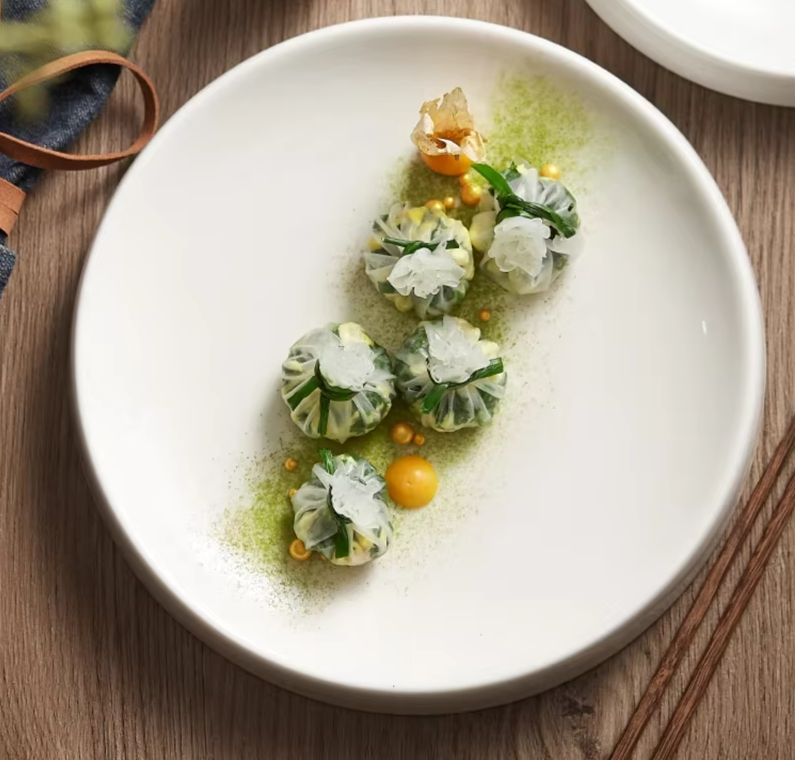 White Ceramic Round Dinner Plate – Snack & Dessert Plate-NIMSY