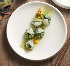 White Ceramic Round Dinner Plate – Snack & Dessert Plate-NIMSY