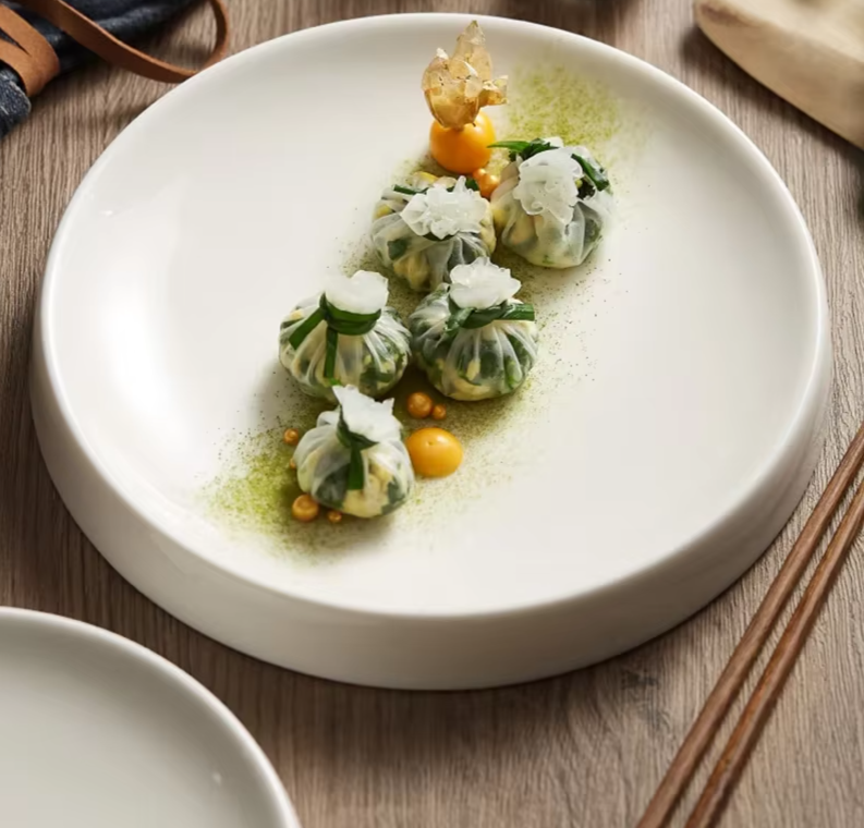 White Ceramic Round Dinner Plate – Snack & Dessert Plate-NIMSY