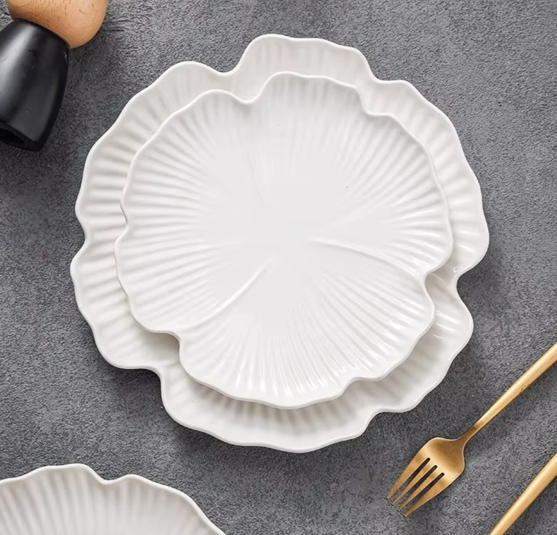 Flower Shaped Ceramic Plate