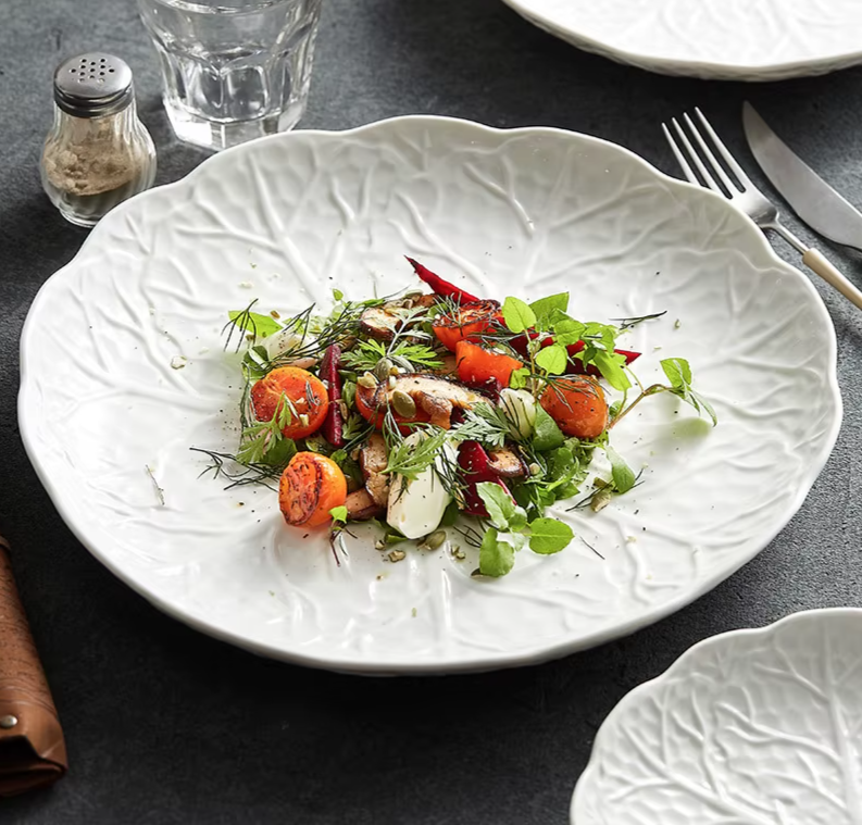 Creative Cabbage Texture Plate Ceramic Salad Plate