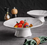 Ceramic Plate High Footed Dessert