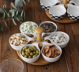 Creative Pattern Ceramic Split Snack Platter