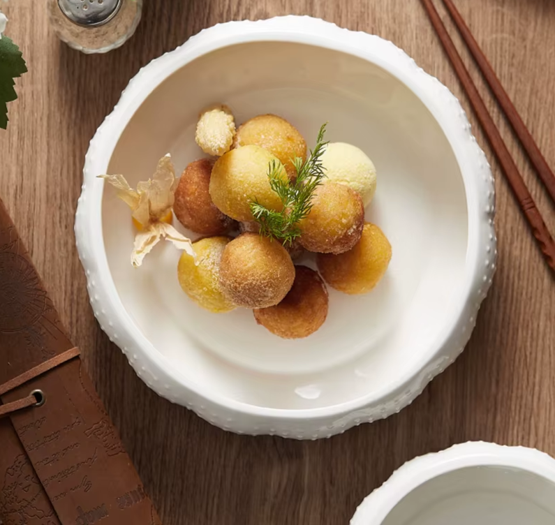 Creative Ceramic Dinner Bowls Seasoning Bowls Household Irregular Shaped Tableware Soup Basins Creative Tableware Dessert Plates