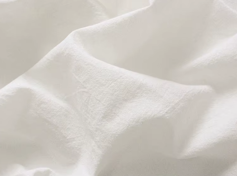 White Cotton Tablecloth with Ruffle Edges – Rectangular Washable Table Cover – 140cm Width-NIMSY