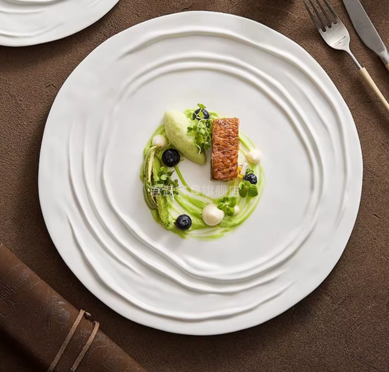 Creative Irregular Texture Ceramic Flat Plate