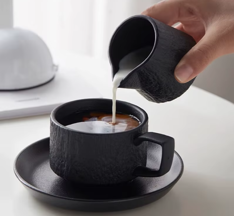 Rock Texture Ceramic Gravy Boat – 130ml Sauce Jug-NIMSY