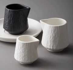 Rock Texture Ceramic Gravy Boat – 130ml Sauce Jug-NIMSY