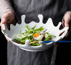 Creative White Irregular Ceramic Plate