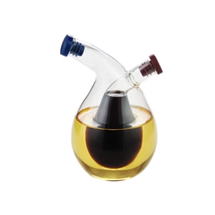 2-in-1 Glass Oil and Vinegar Dispenser – Double Layer Transparent Bottle – 280ml-NIMSY