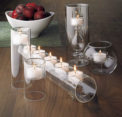 Clear Glass Candle Holder – Countertop Decorative Candle Holder-NIMSY