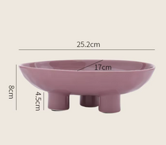 Solid Color Creative Ceramic High Legged Fruit Tray
