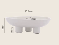 Solid Color Creative Ceramic High Legged Fruit Tray