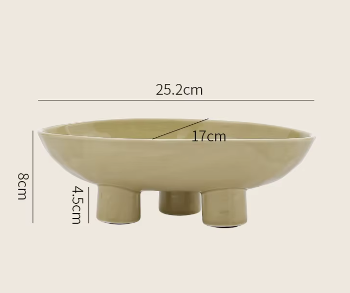 Solid Color Creative Ceramic High Legged Fruit Tray