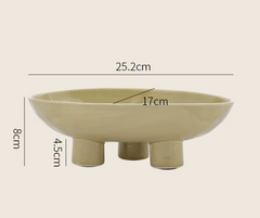 Solid Color Creative Ceramic High Legged Fruit Tray