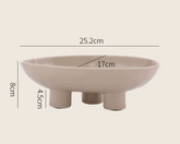 Solid Color Creative Ceramic High Legged Fruit Tray