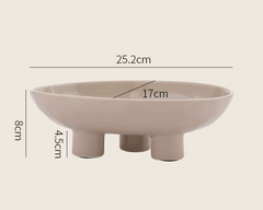 Solid Color Creative Ceramic High Legged Fruit Tray
