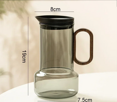 Walnut Wood Handle Glass Cold Water Kettle