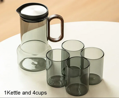 Walnut Wood Handle Glass Cold Water Kettle