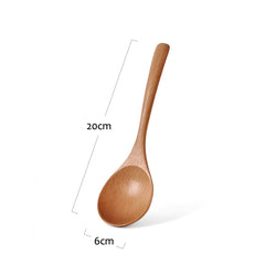 Wooden Spoon Natural Cooking Utensils Handmade Home Tableware Cutlery for Kicthen