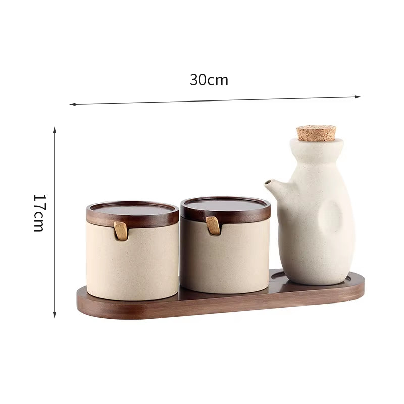 Simple Ceramic Oil Pot Kitchen Household Soy Sauce