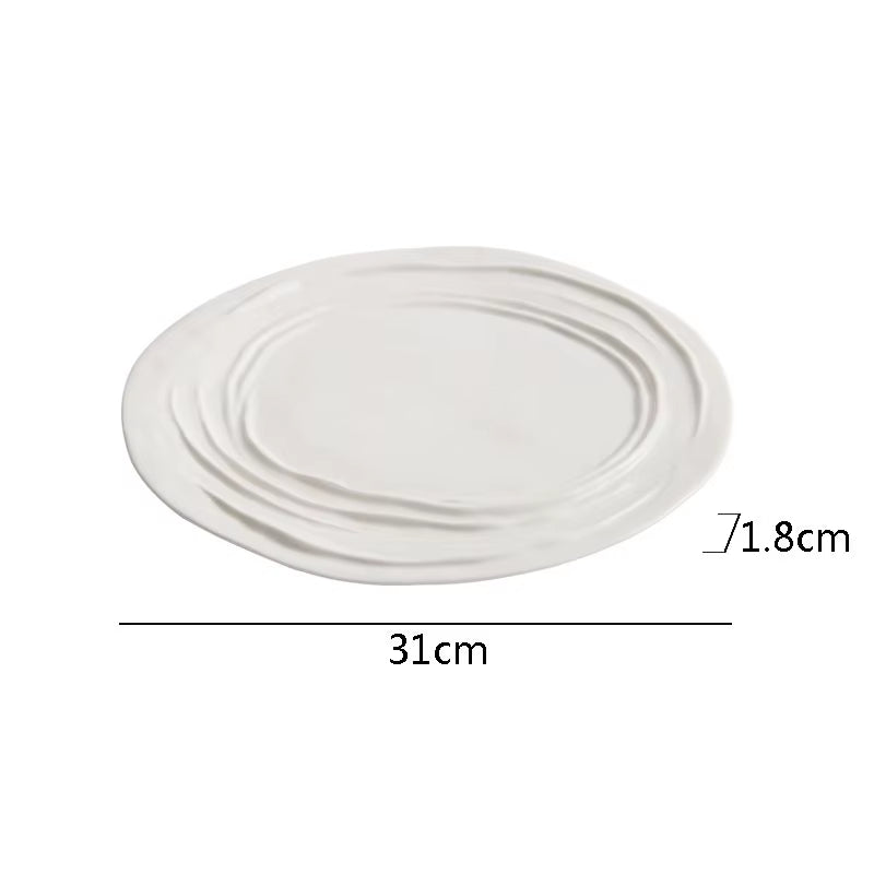 Creative Irregular Texture Ceramic Flat Plate