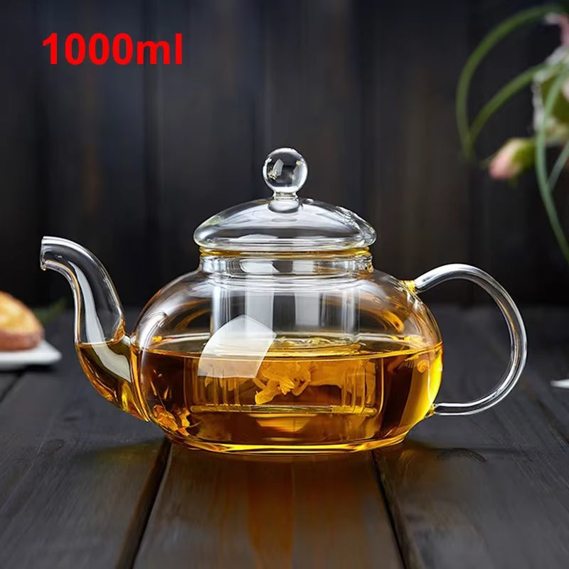 Filterable Heat-Resistant Thickened Glass Teapot High Borosilicate Glass