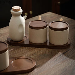 Simple Ceramic Oil Pot Kitchen Household Soy Sauce