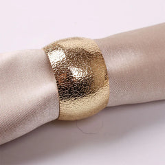 4 Pcs Metal Napkin Rings – Matte Gold Table Decor Rings-NIMSY