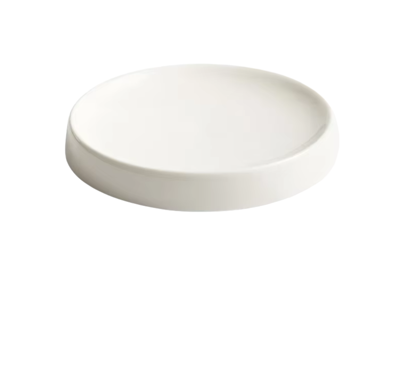 White Ceramic Round Dinner Plate – Snack & Dessert Plate-NIMSY