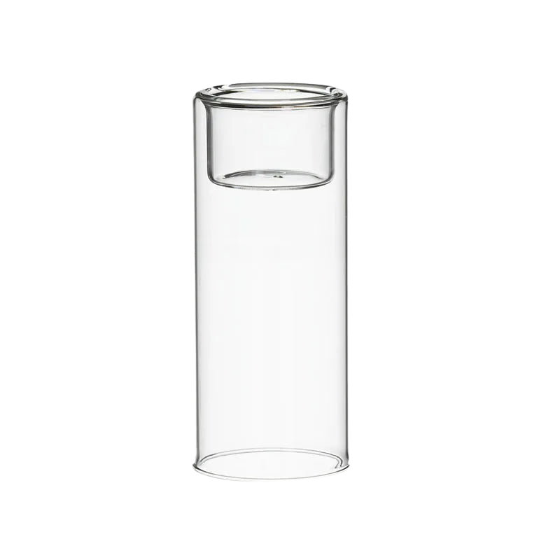 Clear Glass Candle Holder – Countertop Decorative Candle Holder-NIMSY