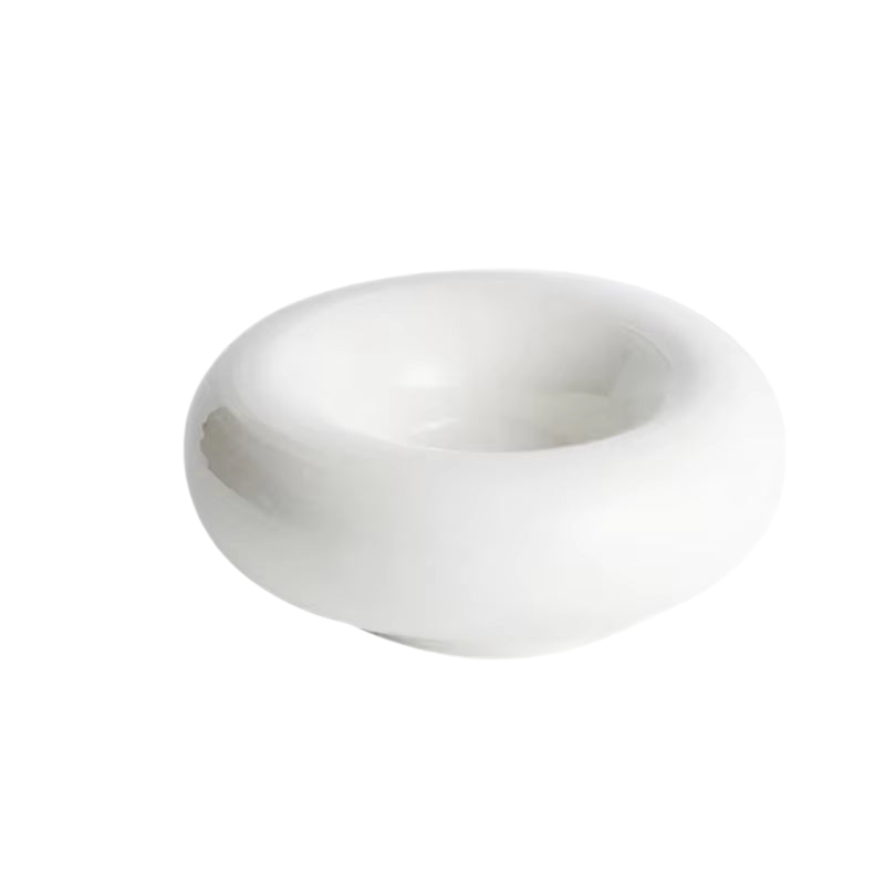 White Ceramic Round Soup Bowl – Wide Rim Serving Bowl – 8 Inch-NIMSY