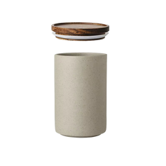 Retro Ceramic Storage Jar with Wooden Lid – Tea & Coffee Storage Container-NIMSY