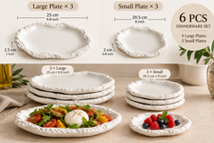 Embossed Stone Ceramic Plate Set