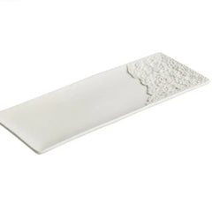 Half Stone Pattern Long Strip Plate Ceramic
