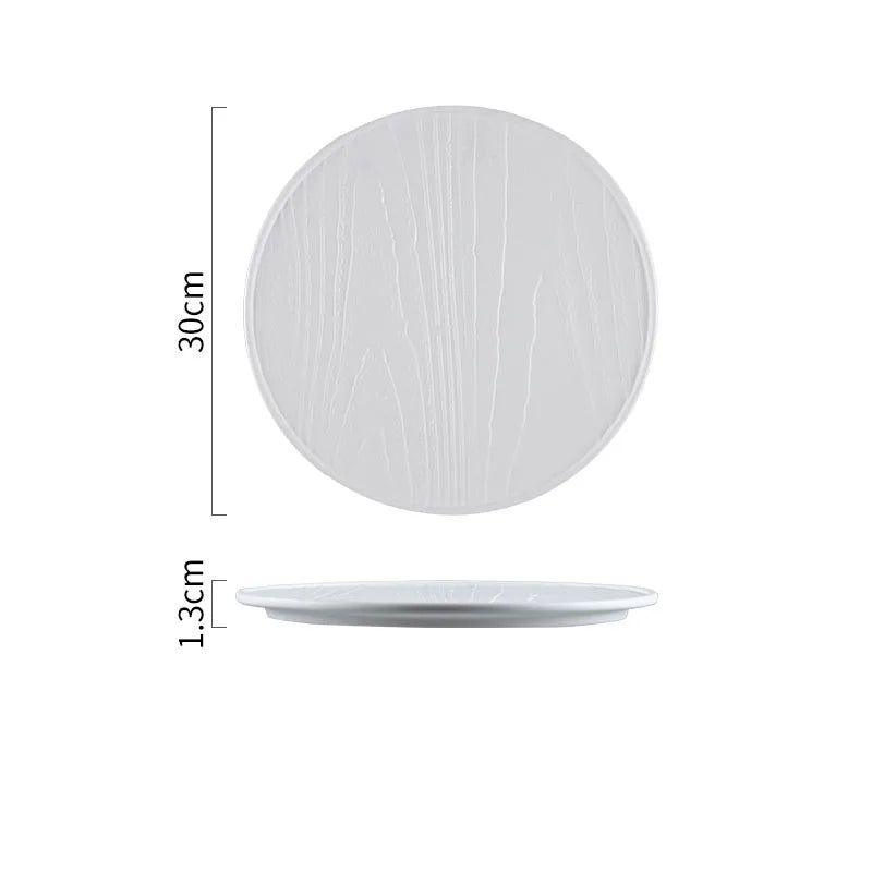 Creative Irregular Texture Ceramic Flat Plate