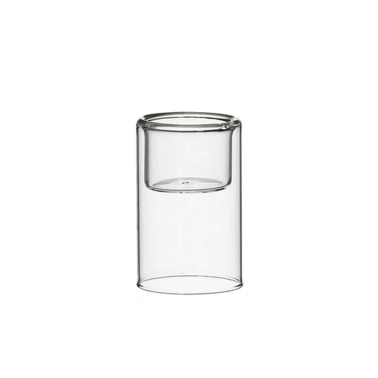 Clear Glass Candle Holder – Countertop Decorative Candle Holder-NIMSY