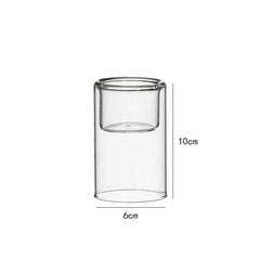 Clear Glass Candle Holder – Countertop Decorative Candle Holder-NIMSY