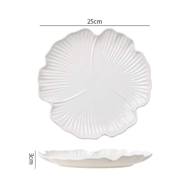 Flower Shaped Ceramic Plate